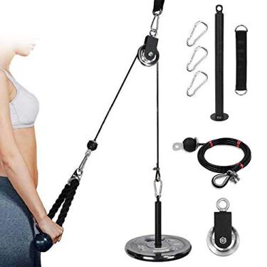 Imagem de Tingpai Sistema de f ação de máquina de o de polia com pino de carregamento atu zado Super-silencioso destacável 360 g us de rotação polia Fitness b ço bíceps tríceps treinamento de força equipamento