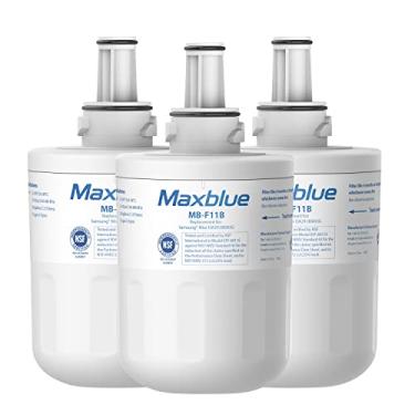 Imagem de Maxblue Filtro de água da geladeira DA29-00003G, substituição para Samsung DA29-00003G, DA29-00003B, RSG257AARS, RFG237AARS, DA29-00003F, HAFCU1, RFG297AARS, WFC2201, 3 filtros