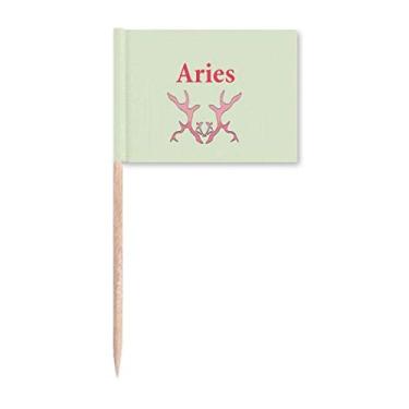 Imagem de Create Icon Áries Art Deco Presente Fashion Palito de Dentes Bandeiras Marcador Decoração de Festa