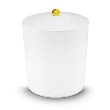 Imagem de Lixeira Multiuso 5 Litros Puxador Dourado Banheiro - Wp Connect