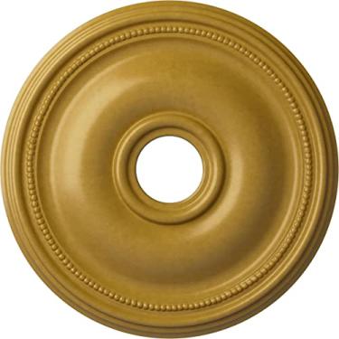 Imagem de Medalhão de teto Ekena Millwork CM18BRACS Bradford, cobre antigo, 18 1/8"OD x 3 3/4"ID x 1 1/8"P (Fits Canopies up to 4 3/8"), Hand-Painted Iridescent Gold
