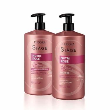 Imagem de Shampoo + Condicionador Nutri Rosé Litro Com Pump - Eudora