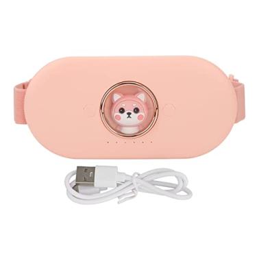Imagem de Almofada de Aquecimento Menstrual, Cinto Portátil Aquecido para Cãibras Menstruais, 3 Níveis de Calor e 4 Modos de Massagem por Vibração, Dispositivo de Alívio da Dor para