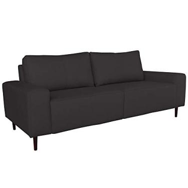 Imagem de Sofá 4L Sala de Estar Recepção 260cm Bipartido Brad Couro Marrom G58 - Gran Belo