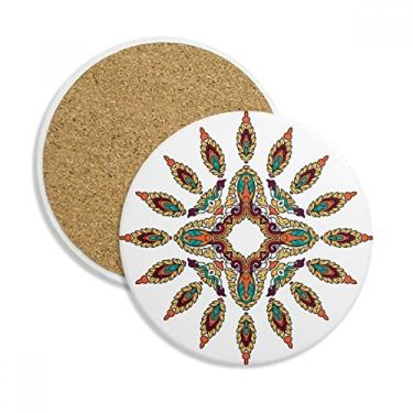 Imagem de Culture Religion Customs Porta-copos assimétricos Caneca de mesa Pedra absorvente de proteção de mesa