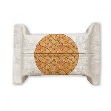 Imagem de Bolsa de linho de algodão para lenços faciais estranhos abstratos de madeira padrão regular