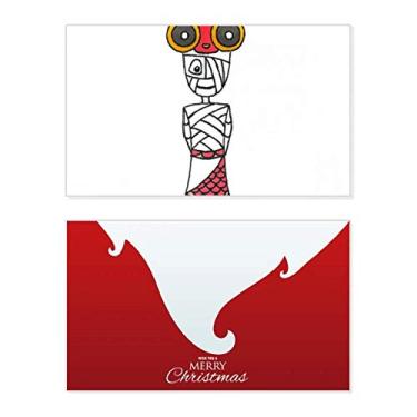 Imagem de Egypt Mummy Horus Chapéu de peixe dourado feriado Feliz Natal Cartão de parabéns Mensagem de Natal