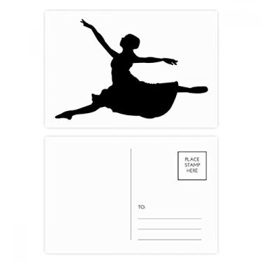 Imagem de Conjunto de cartões postais para dançarinos de balé de salto cartão de agradecimento, 20 peças