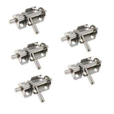 Imagem de Rannb Trava de parafuso de segurança de aço inoxidável, trava de porta – Pacote com 5