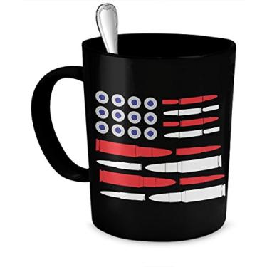 Imagem de Caneca de café de munição - Bandeira de munição - Caneca de bandeira de munição - Caneca de café de 325 ml - Caneca segura para lava-louças e micro-ondas