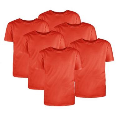 Imagem de Kit Com 6 Camisetas Básicas Algodão Ferrugem Tamanho Gg - Mc Clothing