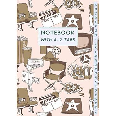 Imagem de Notebook with A-Z Tabs: Size A4 Blank Lined Notebook Alphabetical Printed Organizer, Gift for Movie Lover