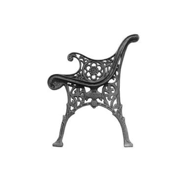 Imagem de Par Pé de Banco Praça Jardim Decoração Inglês Ferro Fundido