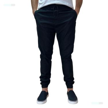 Imagem de Calça Jogger Masculina Sarja Jeans Com Punho Elástico