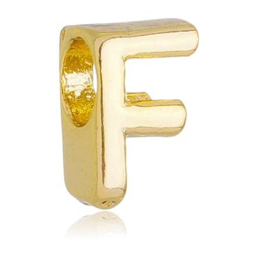 Imagem de Berloque Letra F Separador Pandora Banhado a Ouro 18k - Premium