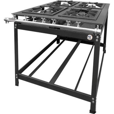 Imagem de Fogao 4 Bocas Duplo Parede 40X40 Baixa Pressao Luxo Mr Fogoes 400201