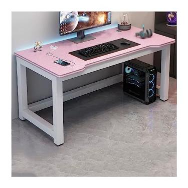 Imagem de Mesa de computador PC mesa de secretária dupla secretária de estudante casa quarto mesa de estudo mesa de escritório mesa de jogos simples mesa de PC mesa de PC secretária (cor: 03, tamanho: 110 * 65 * 75 cm)