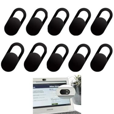 Imagem de Kit 10 Tampa Webcam Cover Esconde Bloqueador Capa Privacidade Adesivo Notebook Laptop Compatível com Smartfone Celular Tablet Tapa Câmera