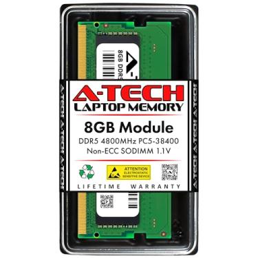 Imagem de A-Tech 8GB DDR5 4800MHz PC5-38400 CL40 SODIMM 1.1V Non-ECC Unbuffered SO-DIMM 262-Pin Laptop Computer RAM Módulo de atualização de memória