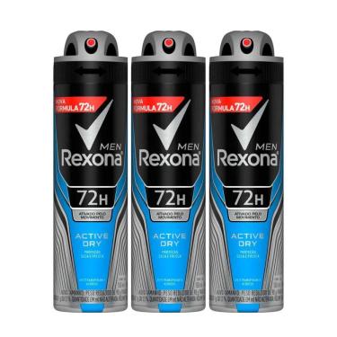 Imagem de Kit  3 Unidades Desodorante Aerosol Rexona Active Dry 150ml