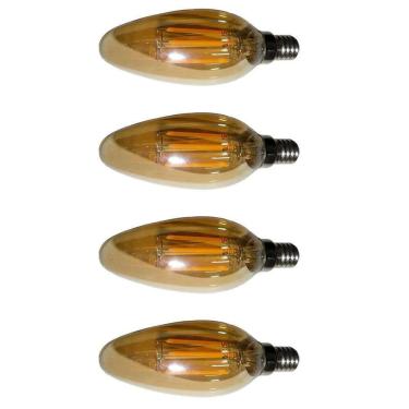 Imagem de Lampada Multifilamento 30w Led Kit 4 Unidades Iluminaçao Retro Vintage Casa Jardim Quin...