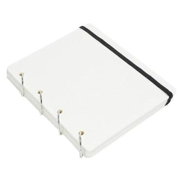 Imagem de Fancyes Broche de armazenamento expositor pino fichário com 4 páginas durável criativo negociação pino livro broche pino organizador para lojas, branco