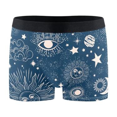 Imagem de KLL Space Galaxy Constellation Cueca boxer masculina cueca boxer masculina roupa íntima de corrida para homens roupa íntima masculina, Constelação de galáxia espacial, G