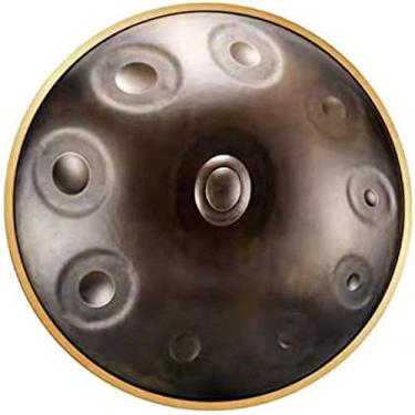 Imagem de Tambor Handpan 22 polegadas 9 notas /10 notas D Tambor de língua de aço menor Tambor de mão Instrumento de percussão de tambor etéreo com suporte de bateria, baquetas, bolsa de tambor para