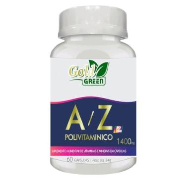 Imagem de Suplemento Vitamínico Completo Gold Green com Vitaminas A a Z, 60 Cápsulas, 140mg de Vitaminas por Cápsula