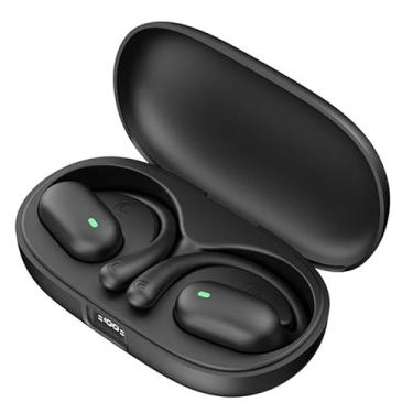 Imagem de Waillynice Fones de ouvido intra-auriculares esportivos Bluetooth 5.3 com condução de ar, tela digital em modo de espera ultralongo