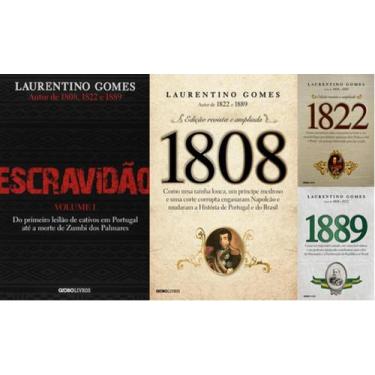 Imagem de Kit 4 Livros Laurentino Gomes Escravidao 1808 + 1889 + 1822 - Globo