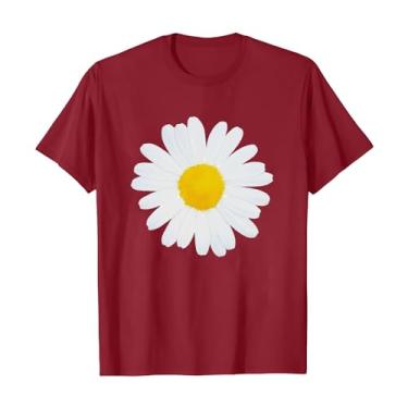 Imagem de Camisetas femininas de verão com estampa floral casual 2024 de manga curta e ajuste solto, nº 23 - vinho, G