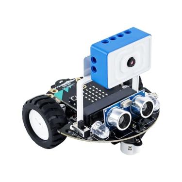 Imagem de Yahboom Micro: Bit suporta controle remoto, módulo de câmera WiFi, rastreamento de linha, ultrassônico, sensor de rastreamento, receptor infravermelho, holofote, luz RGB programável, microfone