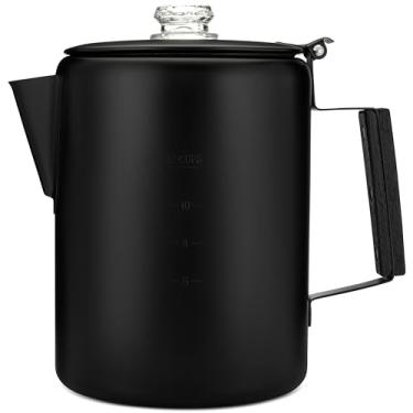 Imagem de COLETTI Cafeteira Black Bozeman — Cafeteira para acampamento, cafeteira – cafeteira mais elegante da América – aço inoxidável puro, sem alumínio ou plástico (12 xícaras)