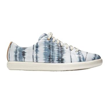 Imagem de Cole Haan Tênis feminino de couro Grand Crosscourt, China Blue Ikat Pr, 38