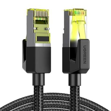 Imagem de Cabo Rede RJ45 Cat7 F/FTP Macho 5M Preto Alta Velocidade Conexão Estável Longa Distância Ideal para Streaming HD Jogos Online Escritório Casa Flexível