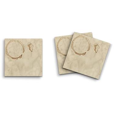 Imagem de Butler in the Home Sticky Notes Pacote com 12 7,6 cm x 7,6 cm, 50 folhas por bloco, anel de mancha de café, gotas de café, papel sujo, blocos de notas engraçados, papelaria, papel planejador de diário