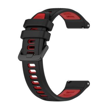 Imagem de Estilo no Pulso, Pulseira Compatível com Amazfit GTS4 Mini ou GTS 4 Mini New em silicone 20mm Sport-R cor:Preta com Vermelho