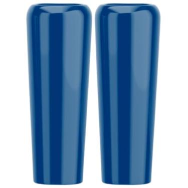 Imagem de Kit 2 Vasos Fibra De Vidro 80cm Florida M Decorativo Vietnamita (Azul Metálico)