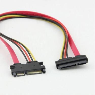 Imagem de Cabo Extensor Sata Dados Energia 22 Pin 7+15 Macho P/ Fêmea - Cabos Fr