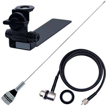 Imagem de Antena Vhf 1/4 M-300c Cabo Mini Motorola 5,5m Suporte Carroceria Camin