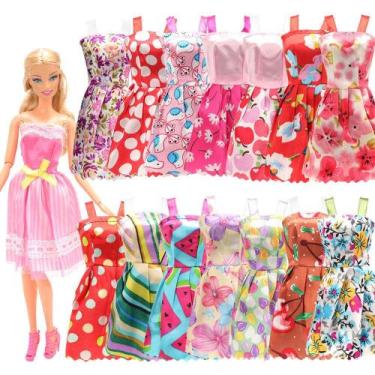 Imagem de Kit com 10 Vestidos Casuais para Bonecas - Compatível com Bonecas de A