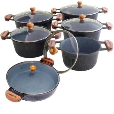 Imagem de Jogo De Panela Alumínio Antiaderente Cerâmica + 1 Frig 26cm - DI ALUMI