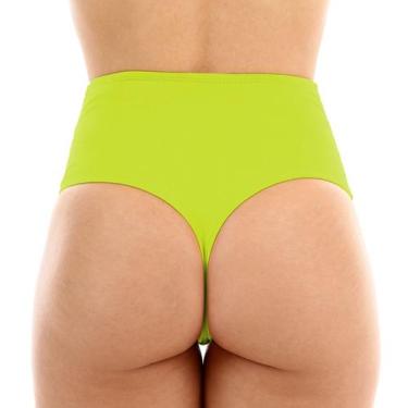 Imagem de Calcinha de biquíni avulsa hot pants sunkini fio dental lateral larga 