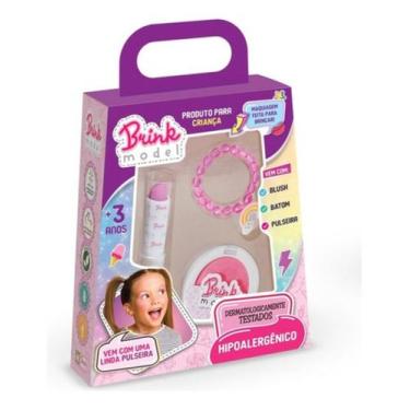 Imagem de Kit Maquiagem Infantil Make Pink Com Pulseira - Brink Model