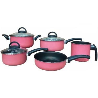 Imagem de Conjunto de Panelas Antiaderente Marpal 06 Peças Original, Rosa