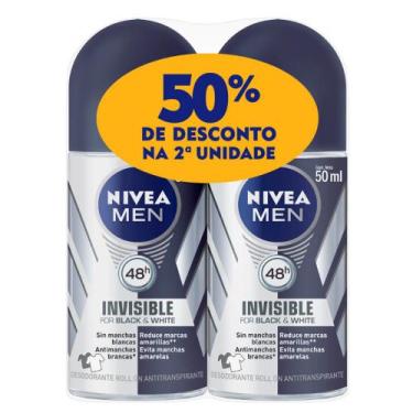 Imagem de Desodorante Nivea Men Invisible For Black & White Roll-on Antitranspir