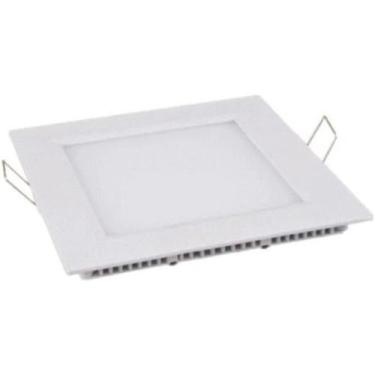 Imagem de Plafon de embutir LED Taschibra Quadrado, 3 Watts, Luz Amarela 3000K