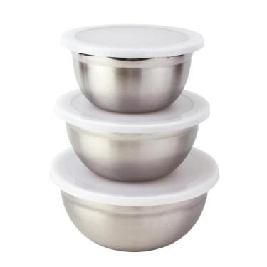 Imagem de Conjunto de Potes Acasa Inox com Tampa com 3 Peças Ref.: 001