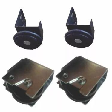 Imagem de Roldana Para Porta De Correr Kit 4 Sup 37Mm E 4 Inf 45Mm - Metalpark